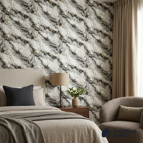 85108-5 | 5 Meter x 42 Inch PVC Marble Look Wallpaper - 57 Sq. Ft. | Minimum 10% wastage during installation