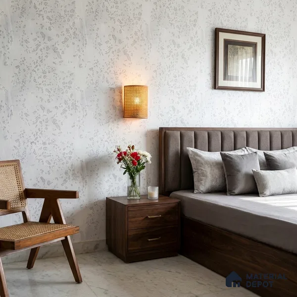 RD2604 | Grey Leopard Spots PVC Textured Wallpaper - 10 Meter x 21 Inch, 57 Sq. Ft. (Min. 15% Wastage)