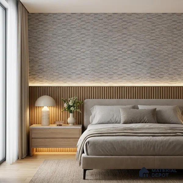 RD2636 | 10 Meter x 21 Inch PVC Patterned Look Wallpaper - 57 Sq. Ft. | Minimum 15% wastage during installation