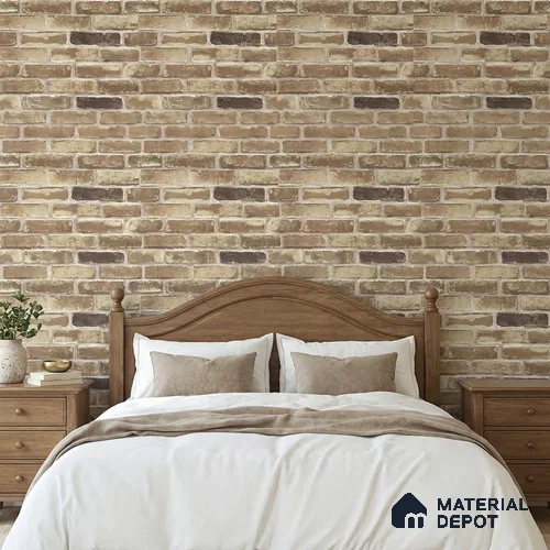 RD2661 | 10 Meter x 21 Inch PVC Brick Look Wallpaper - 57 Sq. Ft. | Minimum 15% wastage during installation