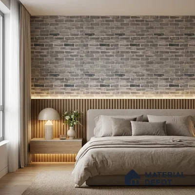 RD2660 | 10 Meter x 21 Inch PVC Brick Look Wallpaper - 57 Sq. Ft. | Minimum 15% wastage during installation