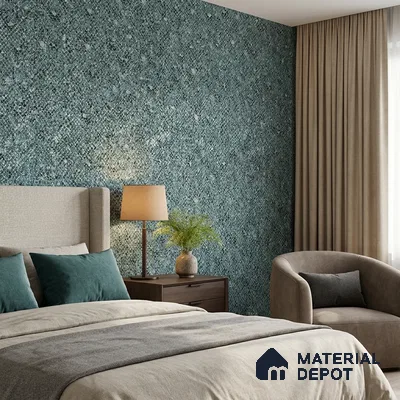 23807 | Teal Green Diamond Crosshatch Texture Patterned Wallpaper - 10 Meter x 21 Inches, 57.41 Sq. Ft. (Min. 15% Wastage)
