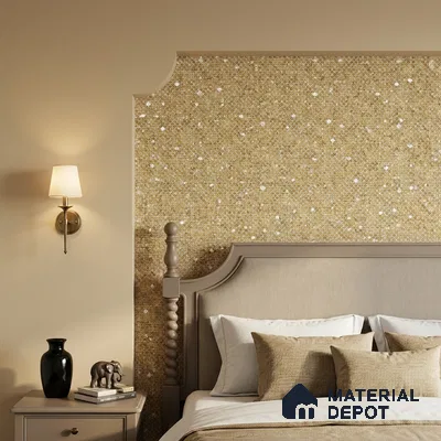 23810 | Mustard Gold Dot Sparkle Texture Patterned Wallpaper - 10 Meter x 21 Inches, 57.41 Sq. Ft. (Min. 15% Wastage)