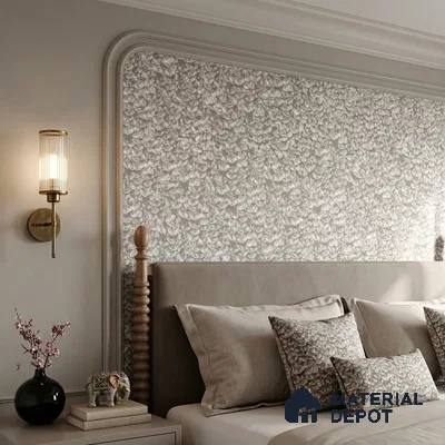 23819 | Taupe Grey Woven Floral Patterned Wallpaper - 10 Meter x 21 Inches, 57.41 Sq. Ft. (Min. 15% Wastage)