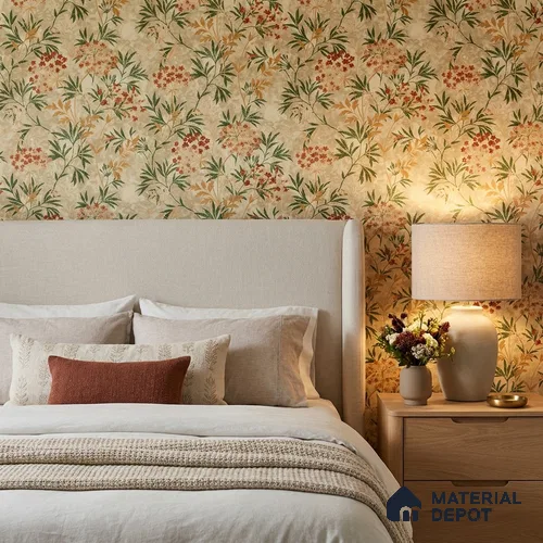 23823 | 10 Meter x 21 Inches Florals Look Wallpaper - 57.41 Sq. Ft. | Minimum 15% wastage during installation