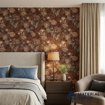 23824 | 10 Meter x 21 Inches Florals Look Wallpaper - 57.41 Sq. Ft. | Minimum 15% wastage during installation
