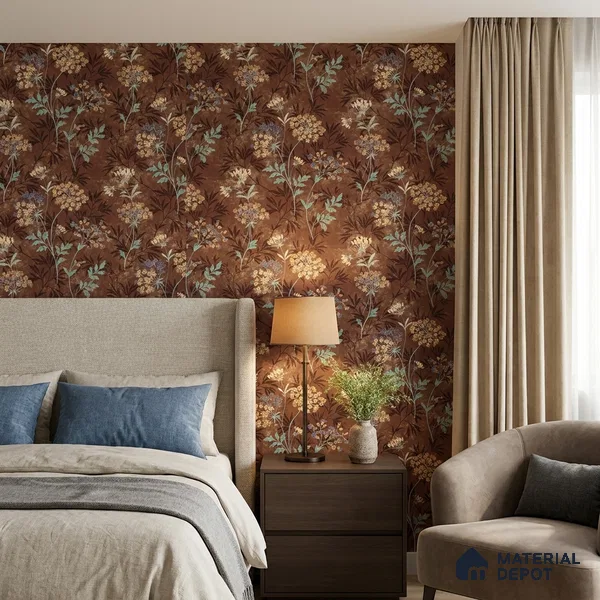23824 | 10 Meter x 21 Inches Florals Look Wallpaper - 57.41 Sq. Ft. | Minimum 15% wastage during installation