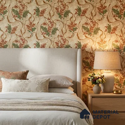 23847 | 10 Meter x 21 Inches Florals Look Wallpaper - 57.41 Sq. Ft. | Minimum 15% wastage during installation