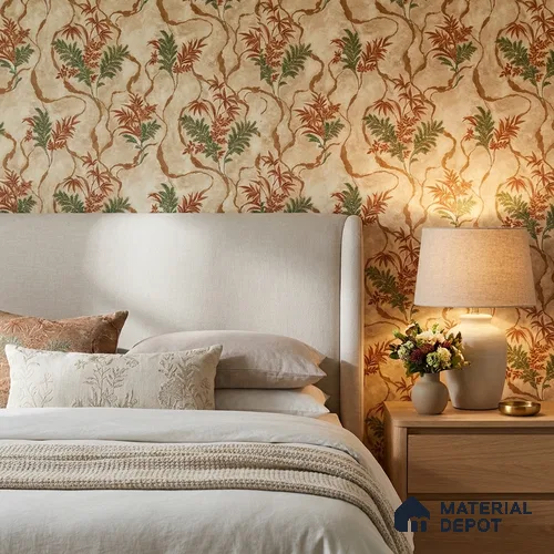 23847 | 10 Meter x 21 Inches Florals Look Wallpaper - 57.41 Sq. Ft. | Minimum 15% wastage during installation