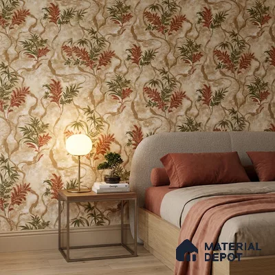 23848 | 10 Meter x 21 Inches Florals Look Wallpaper - 57.41 Sq. Ft. | Minimum 15% wastage during installation