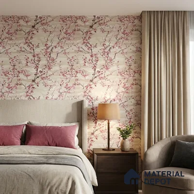 23857 | 10 Meter x 21 Inches Florals Look Wallpaper - 57.41 Sq. Ft. | Minimum 15% wastage during installation