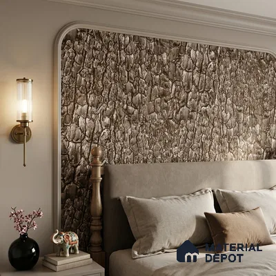 23867 | Dark Brown Cracked Leather Texture Look Wallpaper 10 Meter x 21 Inches - 57.41 Sq. Ft. | Minimum 15% wastage during installation