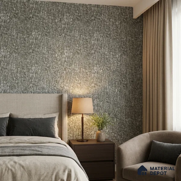 23868 | Sage Grey Cracked Leather Texture Look Wallpaper 10 Meter x 21 Inches - 57.41 Sq. Ft. | Minimum 15% wastage during installation