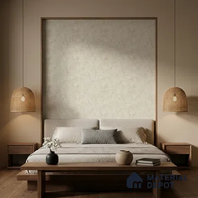 9006 | Cream & Beige Plaster Texture Patterned Wallpaper - 10 Meter x 21 Inch, 57 Sq. Ft. (Min. 15% Wastage)