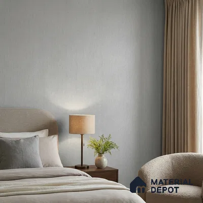 9033 | Mid Grey Fine Solid Patterned Wallpaper - 10 Meter x 21 Inch, 57 Sq. Ft. (Min. 15% Wastage)