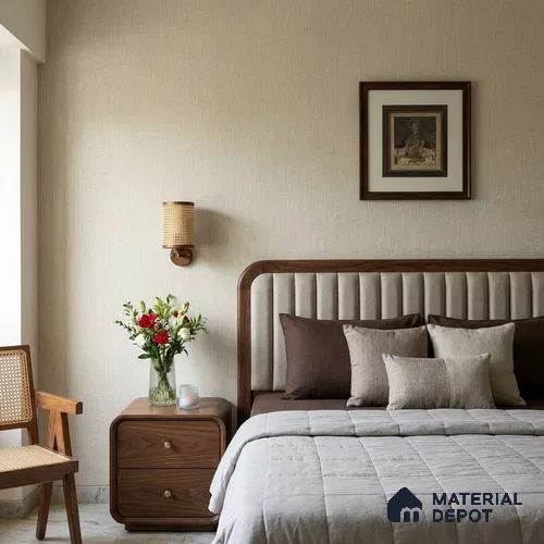 9060 | 10 Meter x 21 Inch Fabric Look Wallpaper - 57 Sq. Ft. | Minimum 10% wastage during installation