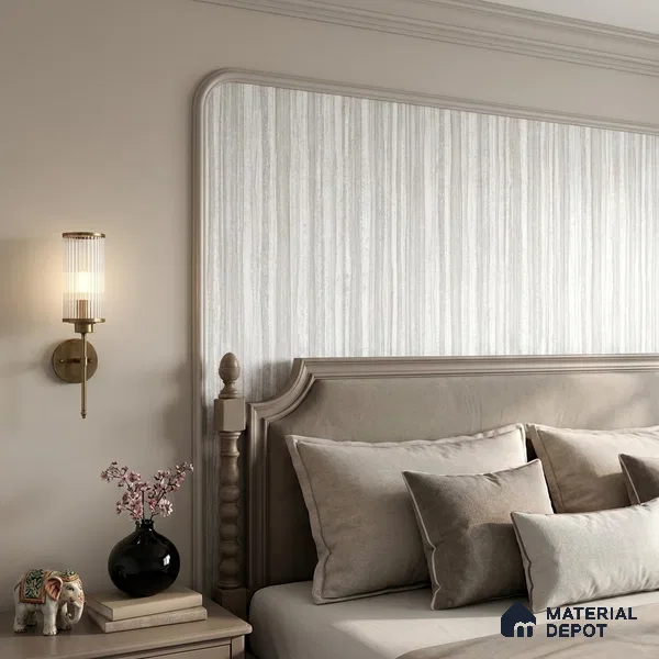 74050-1 | Off White Grey Streaked Vertical Patterned Wallpaper - 5 Meter x 42 Inch, 57.41 Sq. Ft. (Min. 15% Wastage)