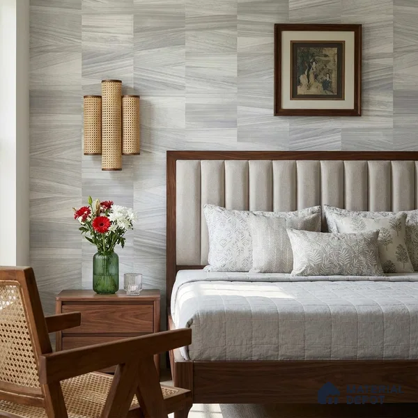 74049-3 | Grey Basketweave Wood Patterned Wallpaper - 5 Meter x 42 Inch, 57.41 Sq. Ft. (Min. 15% Wastage)