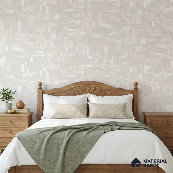 74037-5 | Off-White Patchwork Weave Textured Wallpaper - 5 Meter x 42 Inch, 57.41 Sq. Ft. (Min. 15% Wastage)
