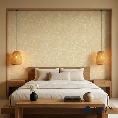 74037-6 | Yellow Patchwork Weave Textured Wallpaper - 5 Meter x 42 Inch, 57.41 Sq. Ft. (Min. 15% Wastage)