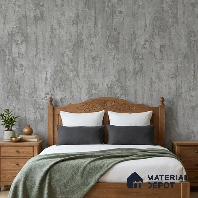 74044-3 | Cool Grey Weathered Plaster Patterned Wallpaper - 5 Meter x 42 Inch, 57.41 Sq. Ft. (Min. 15% Wastage)