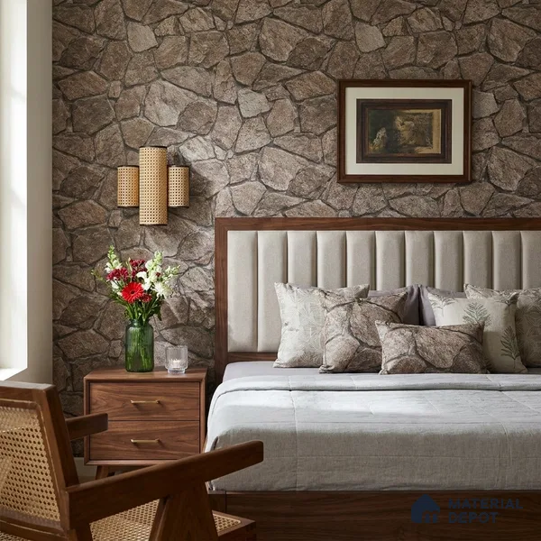 74048-2 | 5 Meter x 42 Inch 74048 Stone Look Wallpaper - 57.41 Sq. Ft. | Minimum 15% wastage during installation