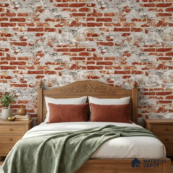 74045-3 | 5 Meter x 42 Inch 74045 Brick Look Wallpaper - 57.41 Sq. Ft. | Minimum 15% wastage during installation