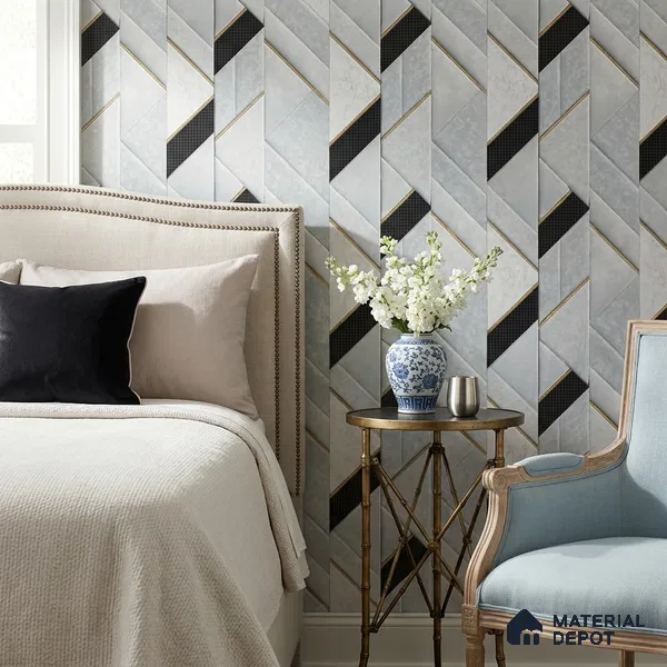 WK160-04 | 10 Meter x 21 Inches Patterned Look Wallpaper - 57.37 Sq. Ft. | Minimum 15% wastage during installation