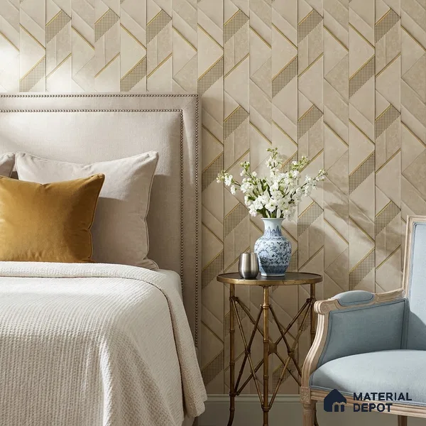 WK160-02 | 10 Meter x 21 Inches Patterned Look Wallpaper - 57.37 Sq. Ft. | Minimum 15% wastage during installation