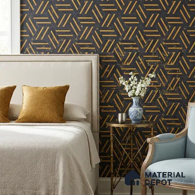 WK160-45 | 10 Meter x 21 Inches Geometric Look Wallpaper - 57.37 Sq. Ft. | Minimum 15% wastage during installation