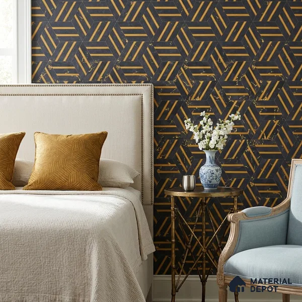 WK160-45 | 10 Meter x 21 Inches Geometric Look Wallpaper - 57.37 Sq. Ft. | Minimum 15% wastage during installation