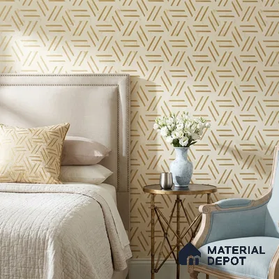 WK160-64 | 10 Meter x 21 Inches Geometric Look Wallpaper - 57.37 Sq. Ft. | Minimum 15% wastage during installation