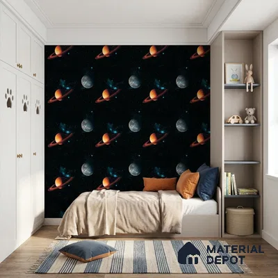 5164-1 | 4 Meter x 42 Inches Space Look Wallpaper - 45.94 Sq. Ft. | Minimum 15% wastage during installation
