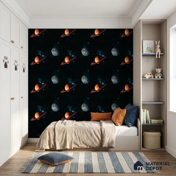 5164-1 | 4 Meter x 42 Inches Space Look Wallpaper - 45.94 Sq. Ft. | Minimum 15% wastage during installation