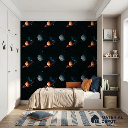 5164-1 | 4 Meter x 42 Inches Space Look Wallpaper - 45.94 Sq. Ft. | Minimum 15% wastage during installation