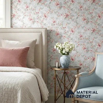 WK160-15 | 10 Meter x 21 Inches Florals Look Wallpaper - 57.37 Sq. Ft.  | Minimum 15% wastage during installation