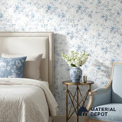 WK160-16 | 10 Meter x 21 Inches Florals Look Wallpaper - 57.37 Sq. Ft. | Minimum 15% wastage during installation