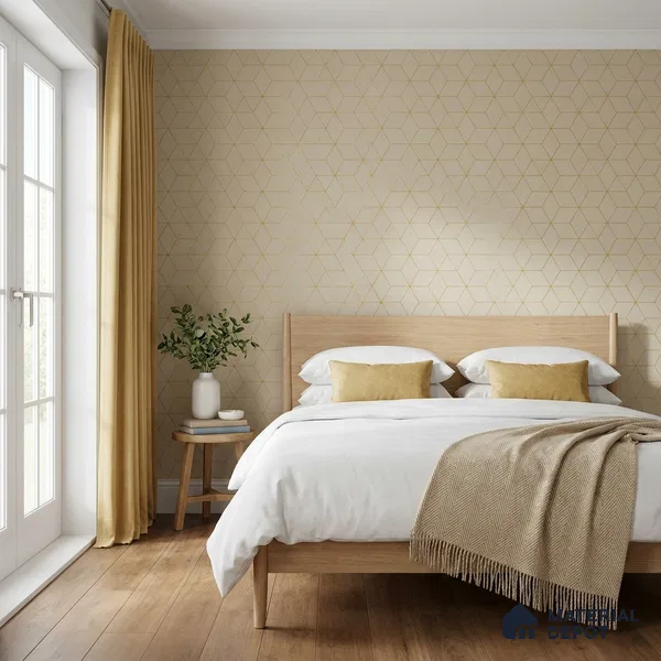 WK160-27 | 10 Meter x 21 Inches Geometric Look Wallpaper - 57.37 Sq. Ft. | Minimum 15% wastage during installation