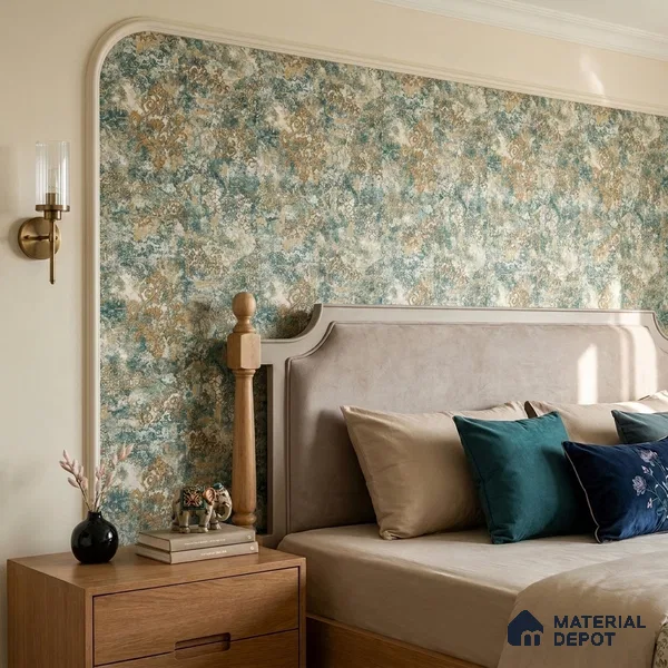 1126 | 10 Meter x 21 Inches Damask Look Wallpaper - 57.37 Sq. Ft. | Minimum 15% wastage during installation
