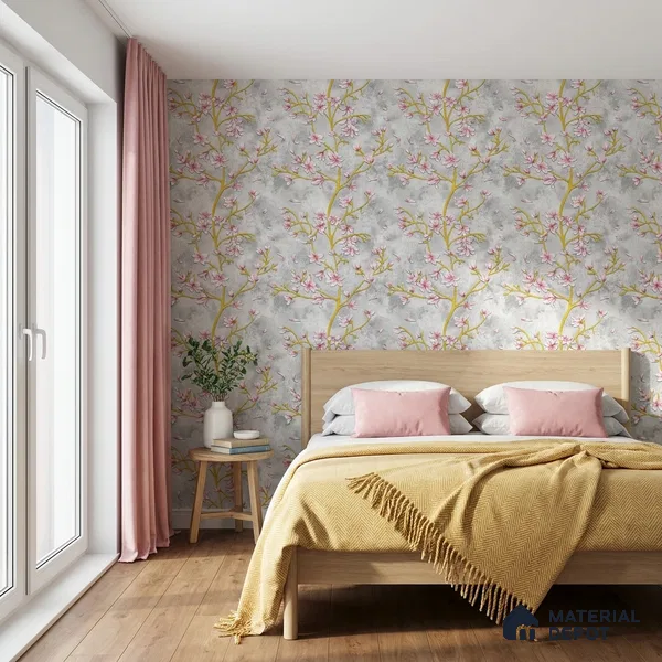 WK160-43 | 10 Meter x 21 Inches Florals Look Wallpaper - 57.37 Sq. Ft. | Minimum 15% wastage during installation