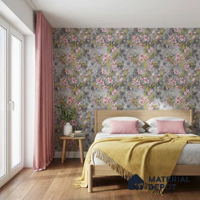 WK160-44 | 10 Meter x 21 Inches Florals Look Wallpaper - 57.37 Sq. Ft. | Minimum 15% wastage during installation