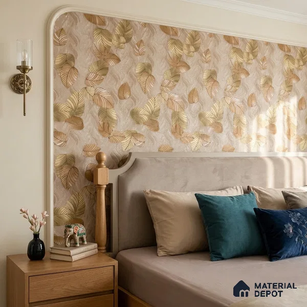 1108 | 10 Meter x 21 Inches Florals Look Wallpaper - 57.37 Sq. Ft. | Minimum 15% wastage during installation