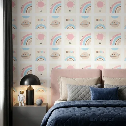 5195-1 | 4 Meter x 42 Inches Patterned Look Wallpaper - 45.94 Sq. Ft. | Minimum 15% wastage during installation