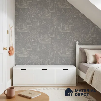 5163-3 | 4 Meter x 42 Inches Patterned Look Wallpaper - 45.94 Sq. Ft. | Minimum 15% wastage during installation