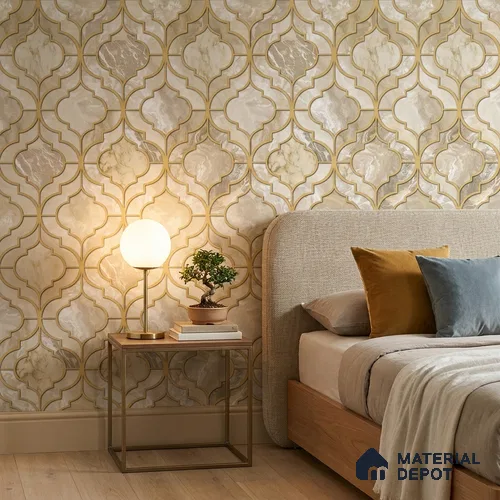 1116 | 10 Meter x 21 Inches Patterned Look Wallpaper - 57.37 Sq. Ft. | Minimum 15% wastage during installation