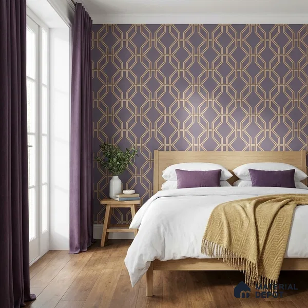 WK160-33 | 10 Meter x 21 Inches Geometric Look Wallpaper - 57.37 Sq. Ft. | Minimum 15% wastage during installation