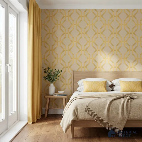 WK160-34 | 10 Meter x 21 Inches Geometric Look Wallpaper - 57.37 Sq. Ft. | Minimum 15% wastage during installation