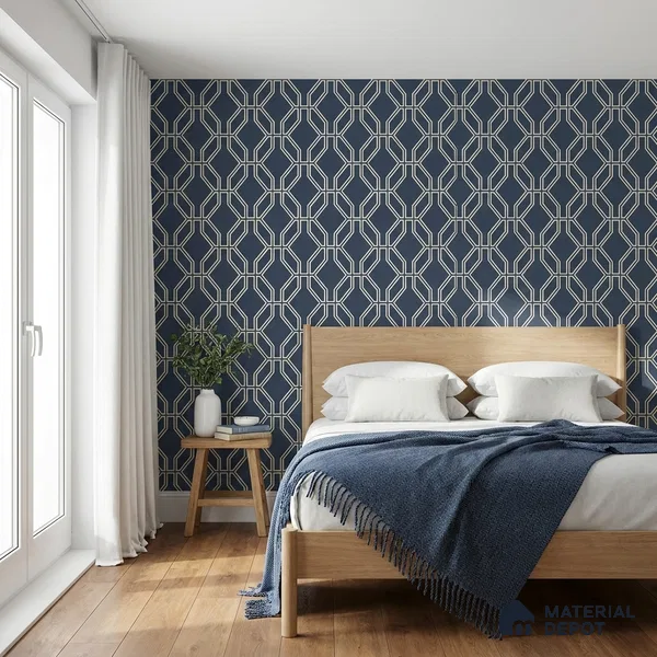 WK160-36 | 10 Meter x 21 Inches Geometric Look Wallpaper - 57.37 Sq. Ft. | Minimum 15% wastage during installation