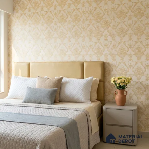 81372-1 | 5 Meter x 42 Inches Damask Look Wallpaper - 57 Sq. Ft. | Minimum 15% wastage during installation
