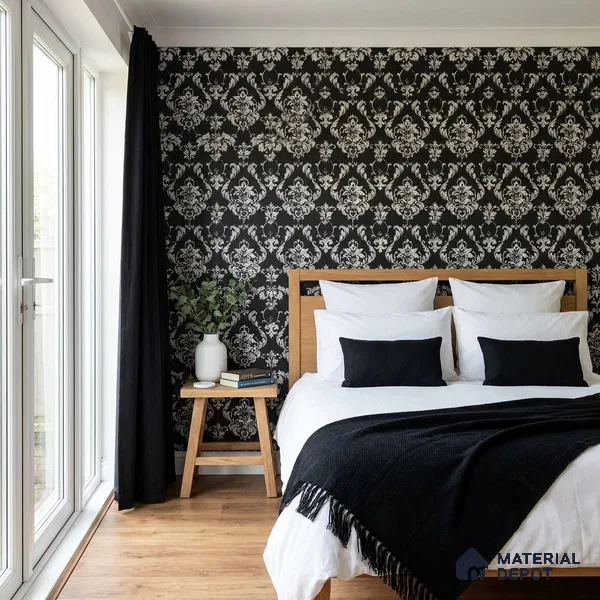 81372-3 | 5 Meter x 42 Inches Damask Look Wallpaper - 57 Sq. Ft.  | Minimum 15% wastage during installation